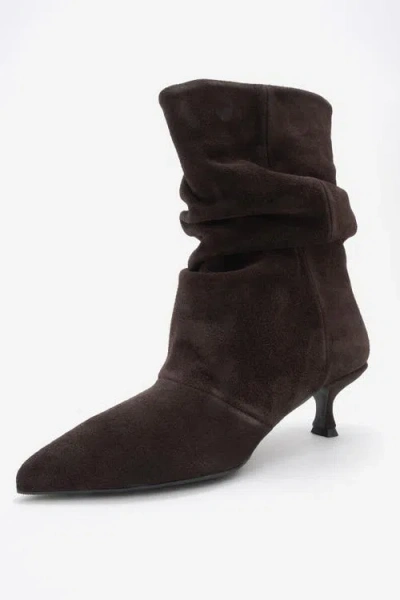 Forever & Always Shoes Balei Leather Pointed Toe Boot In Brown