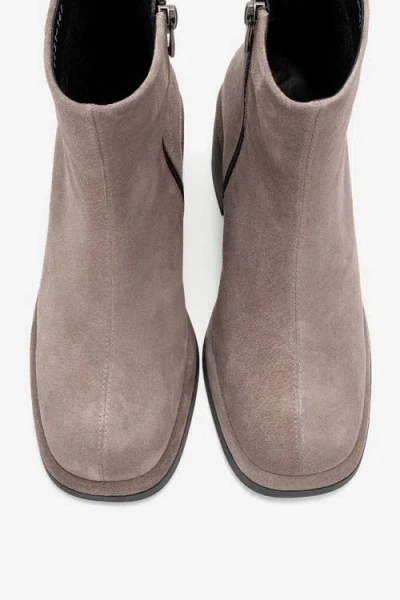 Forever & Always Shoes Junae Leather Block Heel Boot In Brown