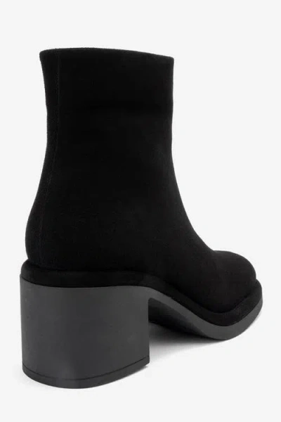 Forever & Always Shoes Junae Leather Block Heel Boot In Black