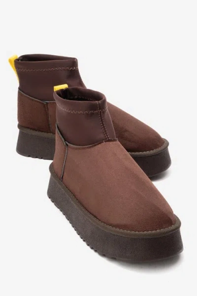 Prologue Shoes Ovar Platform Boot In Brown
