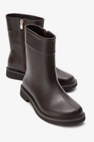 Forever & Always Shoes Lucano Leather Ankle Boot In Brown