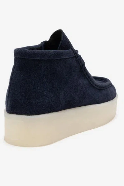 Forever & Always Shoes Melia Leather Platform Boot In Blue