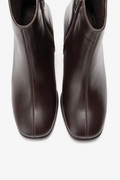 Forever & Always Shoes Napoli Leather Block Heel Boot In Brown