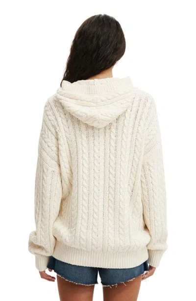 Cotton On Oversized Cable Hoody In White