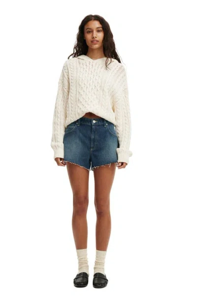 Cotton On Oversized Cable Hoody In White