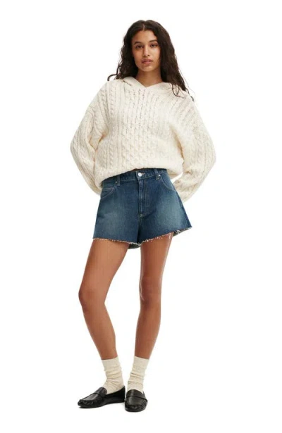 Cotton On Oversized Cable Hoody In White