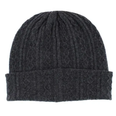 Trafalgar The Windsor Merino Wool Cable Knit Beanie In Gray