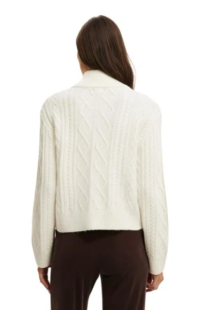 Cotton On Cable Knit Bomber In White