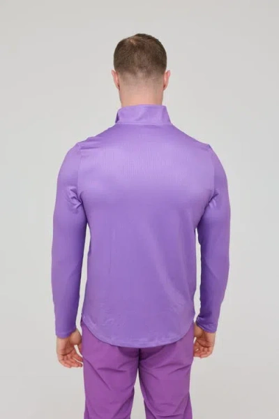 Oosc Elite Activewear 1/4 Zip Top In Purple