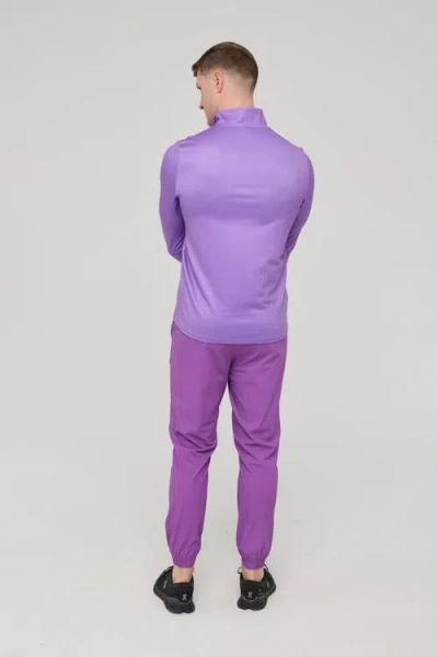 Oosc Elite Activewear 1/4 Zip Top In Purple