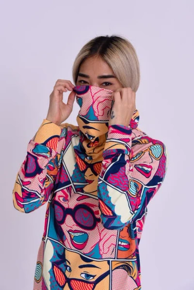 Oosc High Neck Baselayer Top In Multi