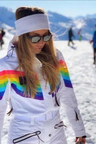 Oosc Rainbow Road Ski Suit In Multi