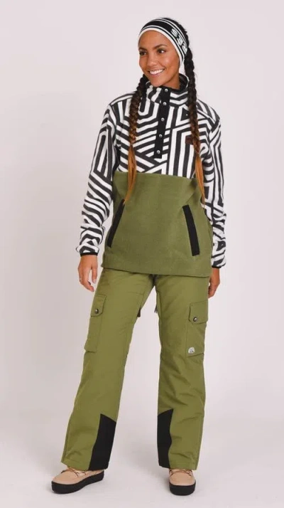 Oosc Fall Line Fleece Khaki In Multi