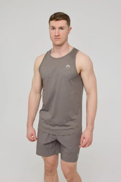 Oosc Elite Activewear Tank Khaki In Brown