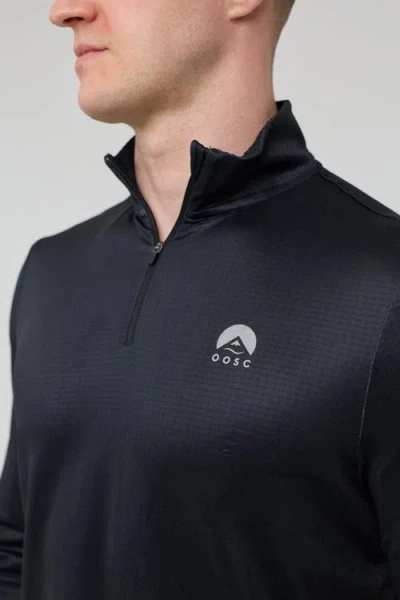 Oosc Elite Activewear 1/4 Zip Top In Black