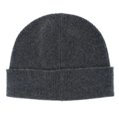 Trafalgar Camden Cashmere Solid Colored Micro Ribbed Beanie In Gray