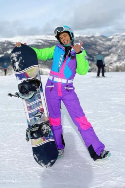 Oosc Powder Hound Ski Suit In Multi