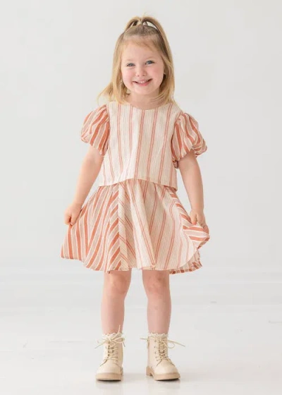 Mabel + Honey Peppermint Blush Dress In Multi