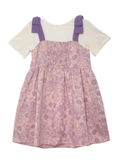 Mabel + Honey Flower Power Two Piece Set In Pink