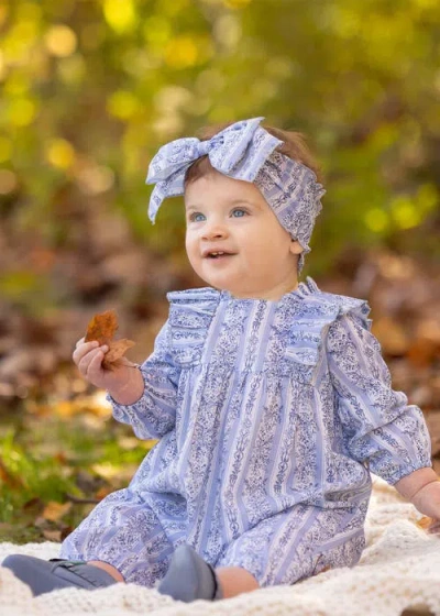 Mabel + Honey Georgina Romper In Blue