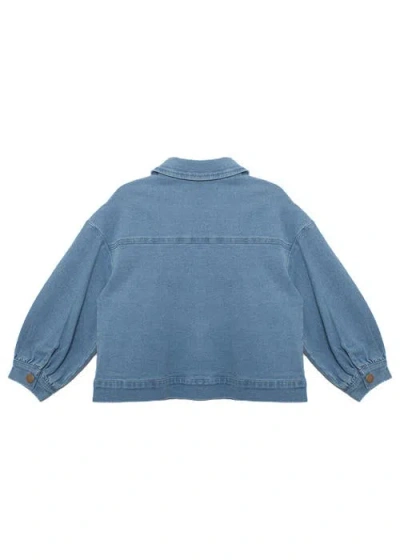 Mabel + Honey Denim Days Button Jacket In Blue
