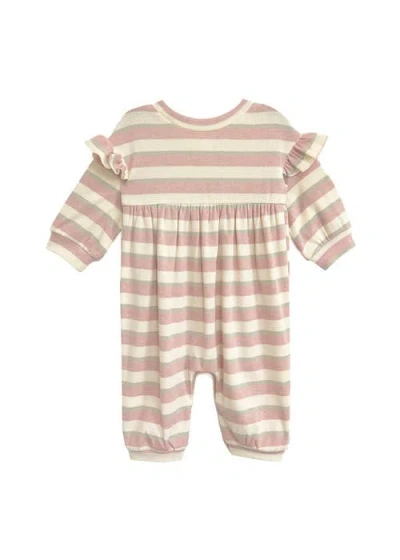 Mabel + Honey Candy Stripe Romper In Pink