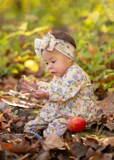 Mabel + Honey Flower Field Romper In Multi
