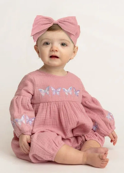 Mabel + Honey Lyla Romper In Pink