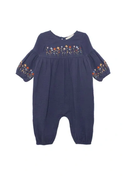 Mabel + Honey Clara Romper In Blue