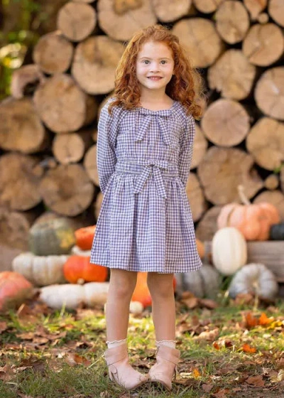 Mabel + Honey Blueberry Jam Dress In Blue