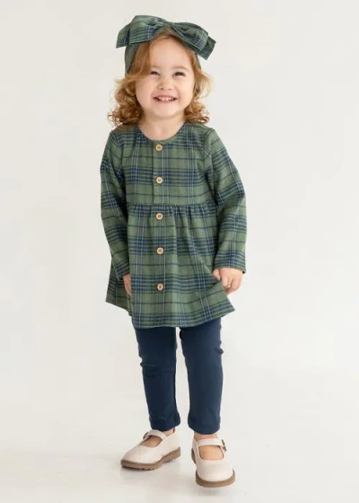 Mabel + Honey Cozy Creatures Two Piece Set In Green