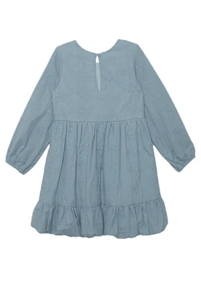 Mabel + Honey Eva Bubble Hemmed Dress In Blue