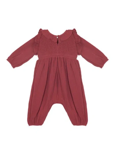 Mabel + Honey Autumn Romper In Red