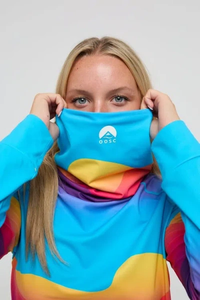 Oosc High Neck Baselayer Top Mambo Sunset In Multi