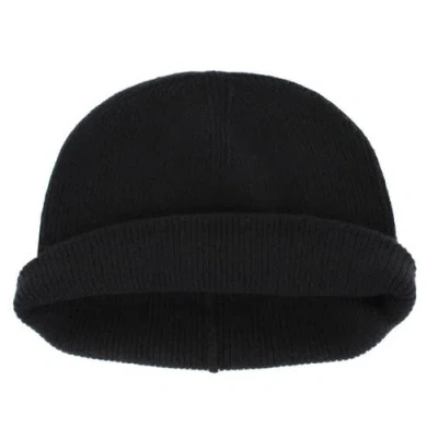 Trafalgar Camden Cashmere Solid Colored Micro Ribbed Beanie In Black