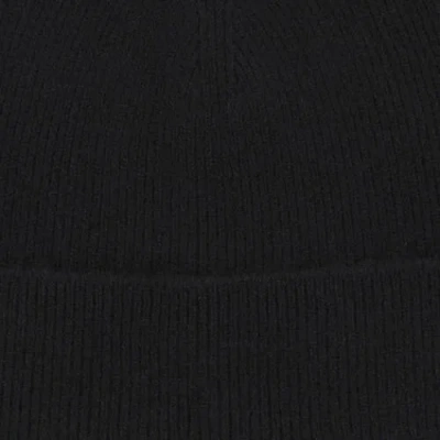 Trafalgar Camden Cashmere Solid Colored Micro Ribbed Beanie In Black