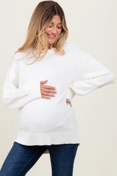 Pinkblush Soft Knit Basic Sweater In White
