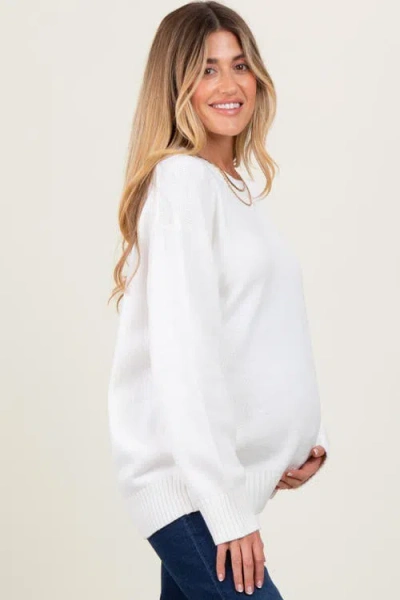 Pinkblush Soft Knit Basic Sweater In White