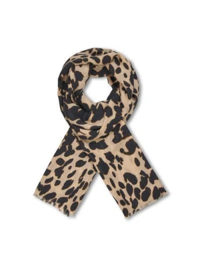 Masai Copenhagen Aeloria Animal Print Scarf In Brown