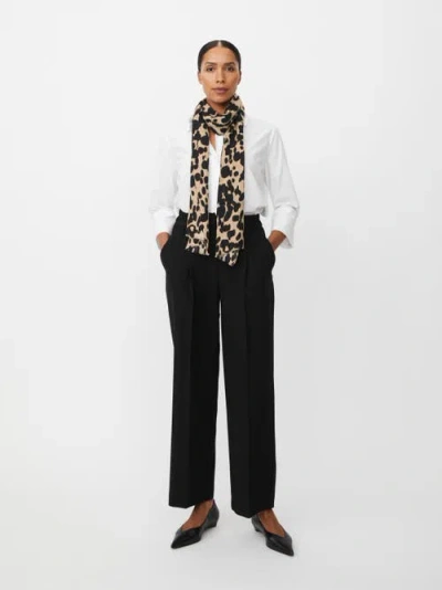 Masai Copenhagen Aeloria Animal Print Scarf In Brown