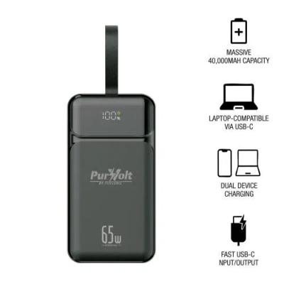 Pursonic 40,000mah Ultra High-capacity Power Bank In Black