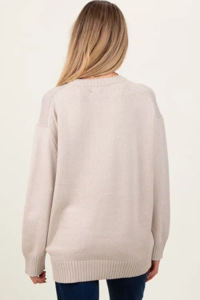 Pinkblush Soft Knit Basic Sweater In Neutral