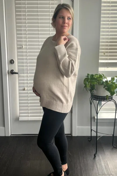 Pinkblush Soft Knit Basic Sweater In Neutral