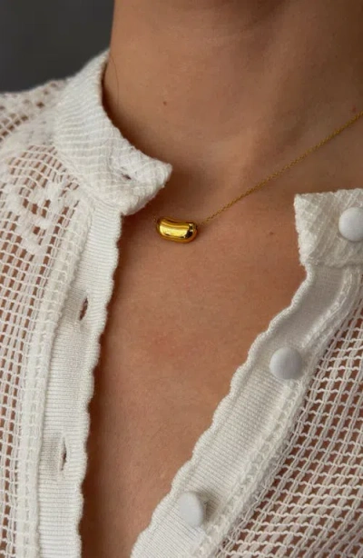 Joiana Jewelry Bean Necklace And Earrings Set In Gold