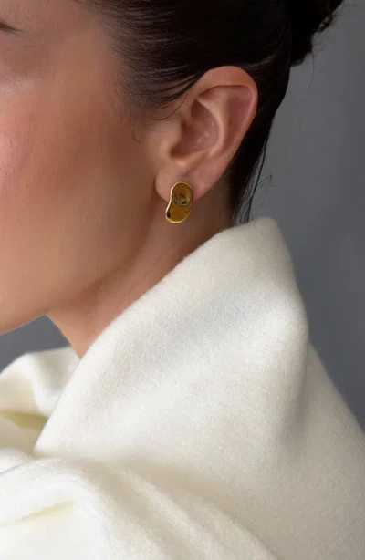 Joiana Jewelry Bean Necklace And Earrings Set In Gold