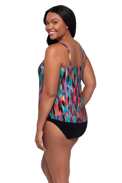 Trimshaper Hank Handkerchief Tankini Swimsuit Top In Multi