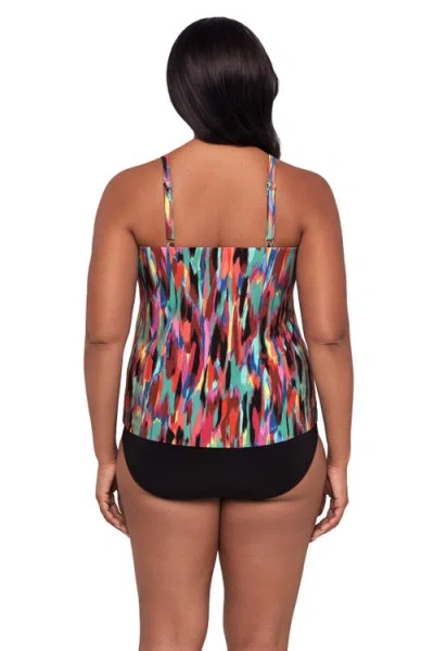 Trimshaper Hank Handkerchief Tankini Swimsuit Top In Multi