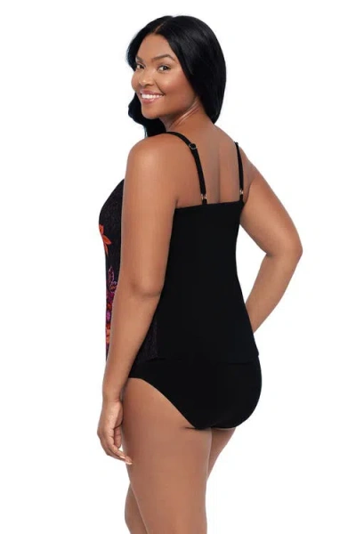 Trimshaper Hank Handkerchief Tankini Swimsuit Top In Black