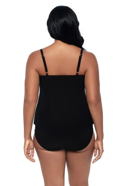 Trimshaper Hank Handkerchief Tankini Swimsuit Top In Black