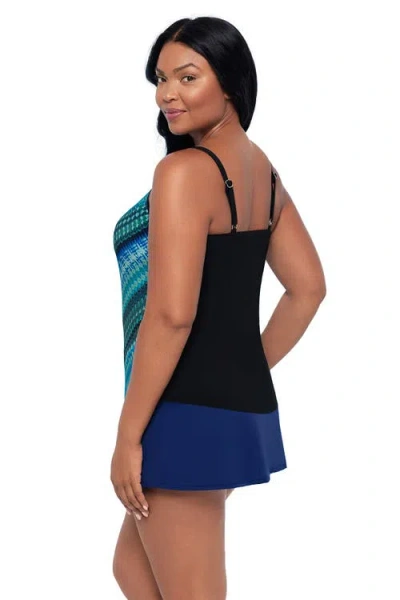 Trimshaper Hank Handkerchief Tankini Swimsuit Top In Blue